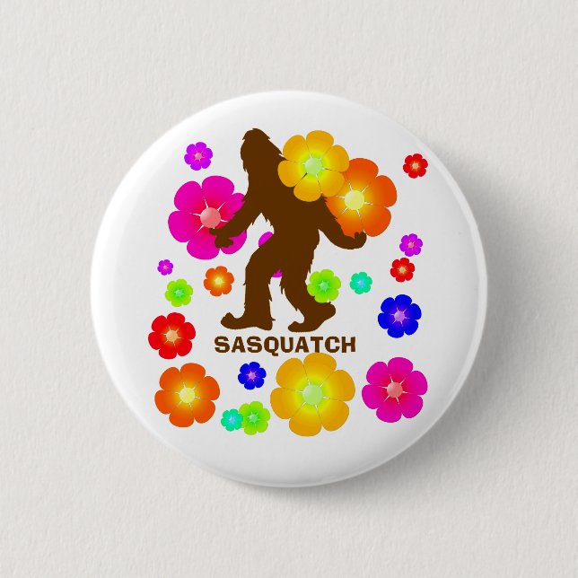 Sasquatch Flowers 6 Cm Round Badge (Front)