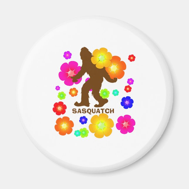Sasquatch Flowers Magnet (Front)