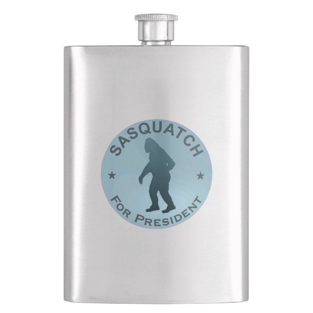 Sasquatch For President Hip Flask (Front)