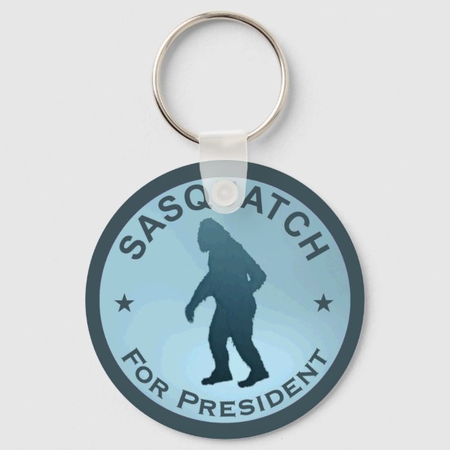 Sasquatch For President Key Ring (Front)