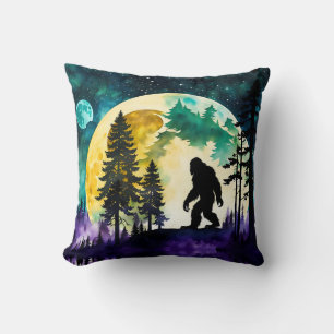 Sasquatch Full moon on the Mountain Cushion