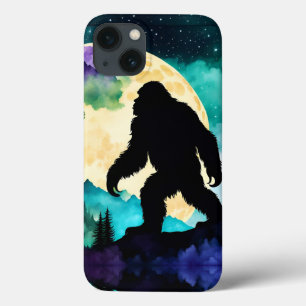Sasquatch Full moon on the Mountain II iPhone 13 Case