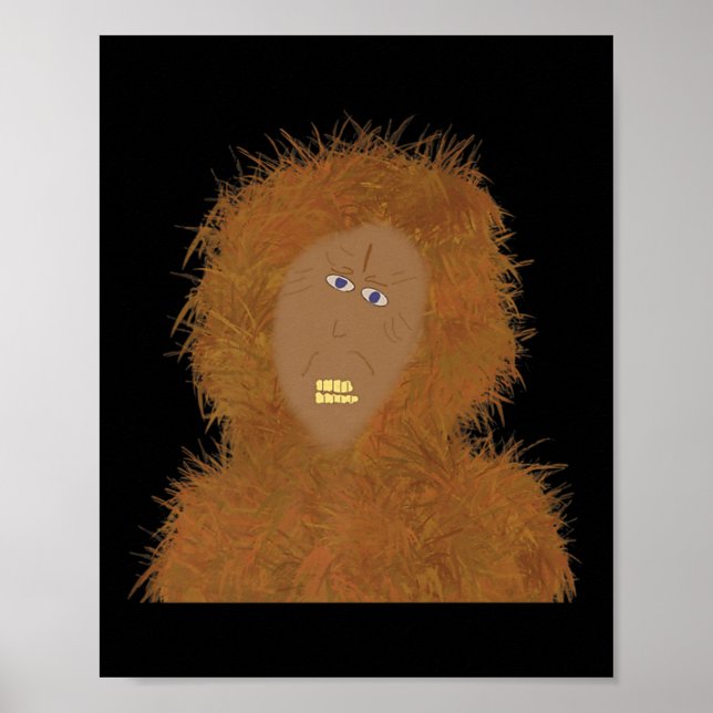 Sasquatch Funny Kid Created Art Bigfoot Convention Poster (Front)