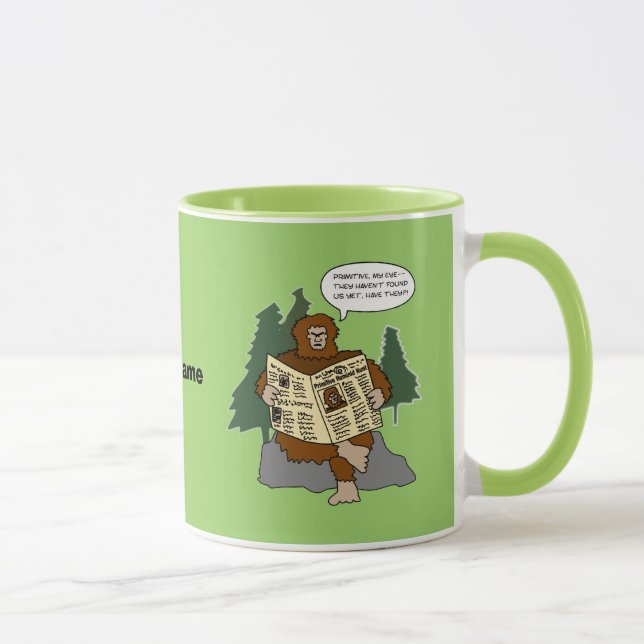 Sasquatch Gift Idea Funny Bigfoot Cartoon Mug (Right)