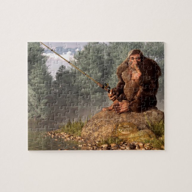 Sasquatch Goes Fishing Jigsaw Puzzle (Horizontal)