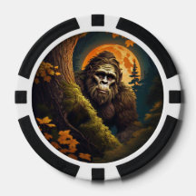 Sasquatch Hiding  Poker Chips
