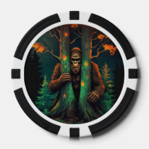 Sasquatch Hiding  Poker Chips