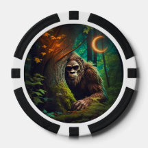 Sasquatch Hiding  Poker Chips