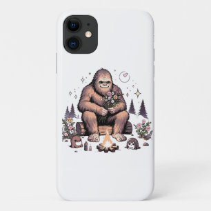 Sasquatch Holding Flowers iPhone 11 Case