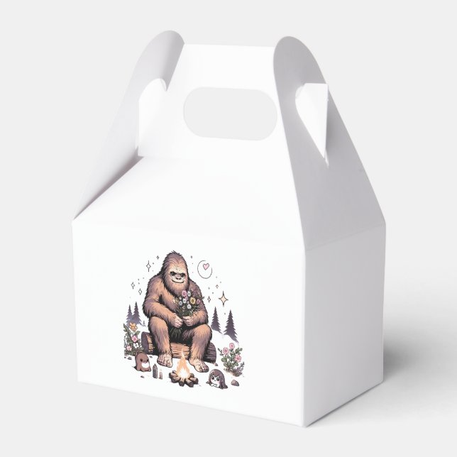 Sasquatch Holding Flowers Favour Box (Front Side)