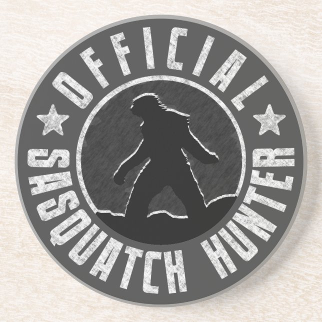 Sasquatch HUNTER Circle logo Coaster (Front)