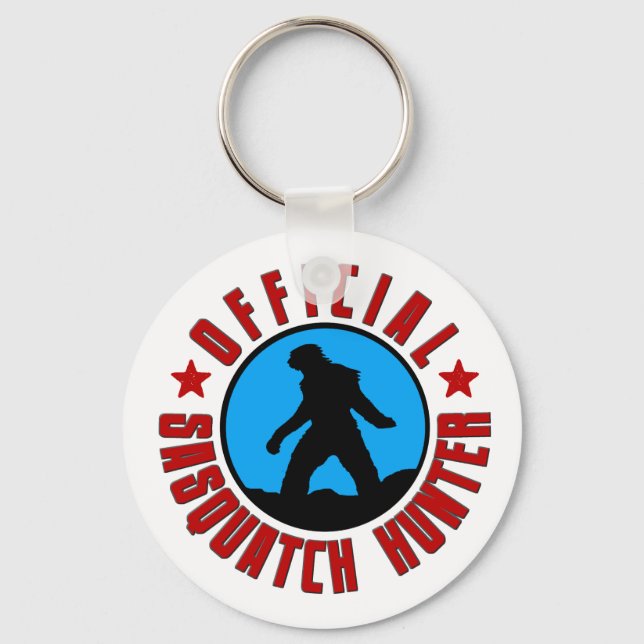 Sasquatch Hunter Keychain with Bigfoot. (Front)
