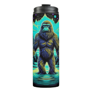 Sasquatch in the Woods Ai Art Thermal Tumbler