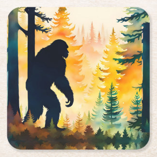 Sasquatch in the woods Paper Coaster