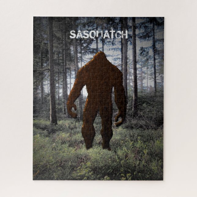SASQUATCH IN WOODS JIGSAW PUZZLE (Vertical)