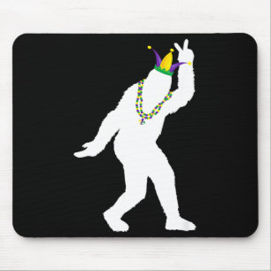 Sasquatch masquerade mardi gras bigfoot believer mouse mat