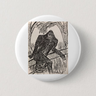 Sasquatch on a Stroll 6 Cm Round Badge