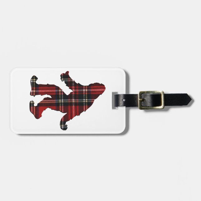SASQUATCH PLAID LUGGAGE TAG (Front Horizontal)
