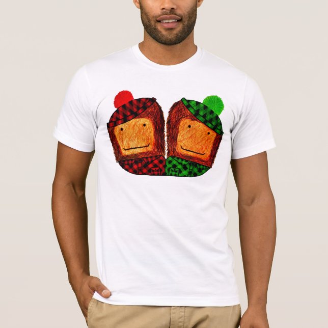 Sasquatch plaid pals T-Shirt (Front)