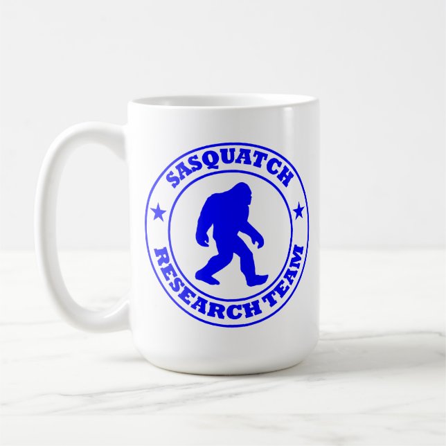 SASQUATCH RESEARCH TEAM - Bigfoot Pro's Blue Logo Coffee Mug (Left)