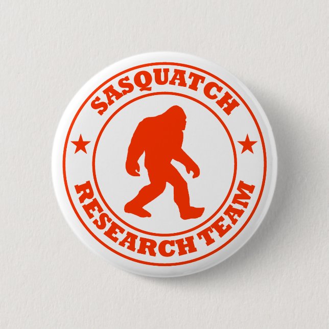 SASQUATCH RESEARCH TEAM - Bigfoot Pro's Red Logo 6 Cm Round Badge (Front)