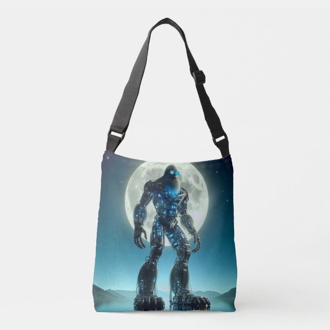 Sasquatch Robot Crossbody Bag (Front)