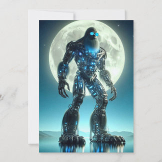 Sasquatch Robot Holiday Card