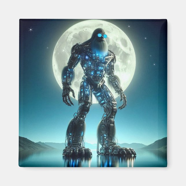 Sasquatch Robot Magnet (Front)