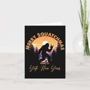 Sasquatch Santa Yeti Merry Squatchmas Bigfoot Chri Card
