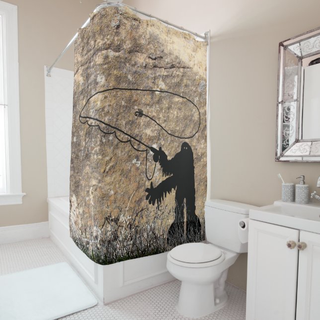 Sasquatch Shower Curtain (In Situ)