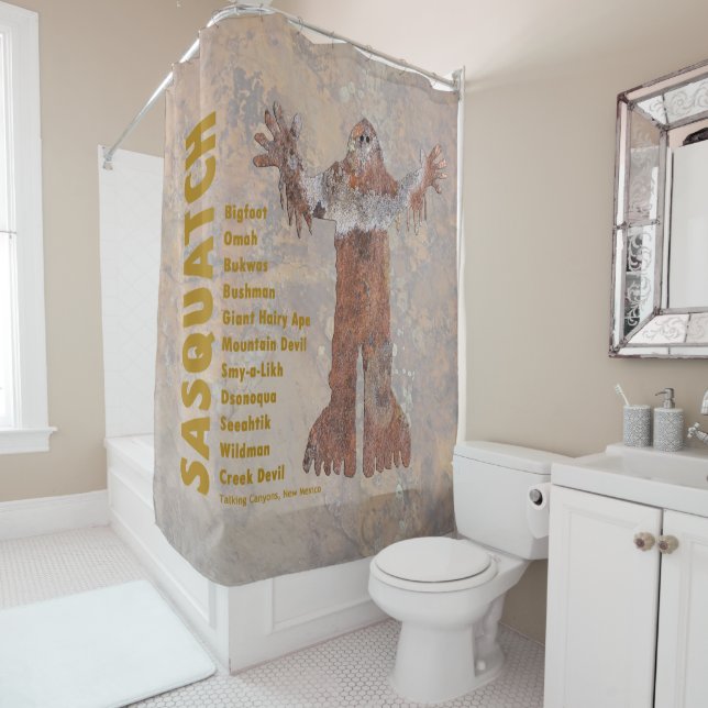 Sasquatch Shower Curtain (In Situ)