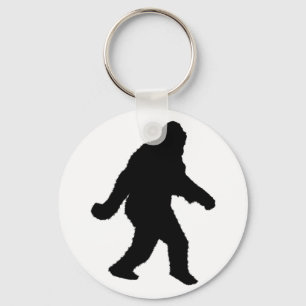 Sasquatch Squatchin' Silhouette Key Ring