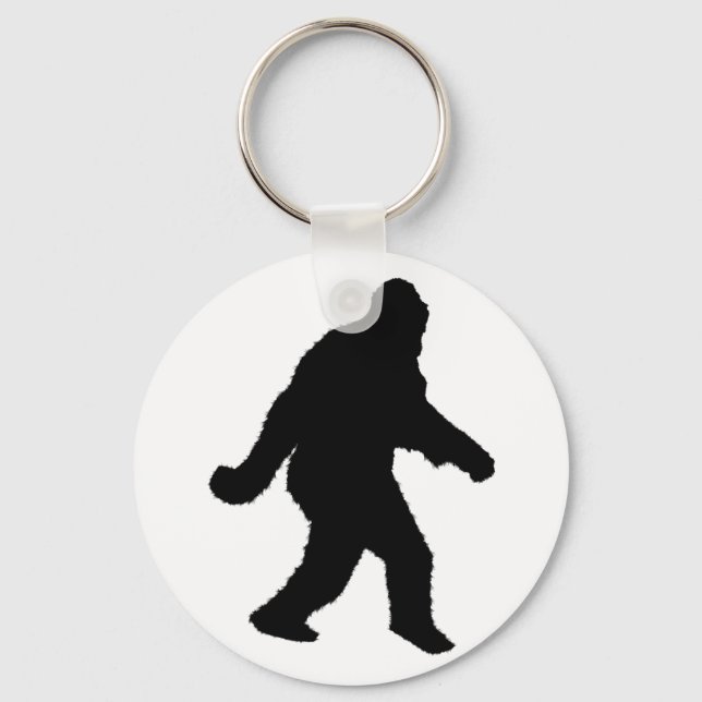 Sasquatch Squatchin' Silhouette Key Ring (Front)