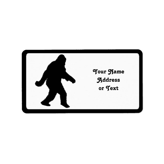 Sasquatch Squatchin' Silhouette Label (Front)