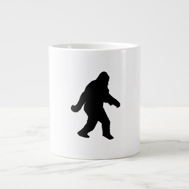 Sasquatch Squatchin' Silhouette Large Coffee Mug (Front)