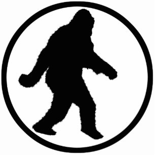 Sasquatch Squatchin' Silhouette Standing Photo Sculpture