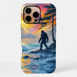 Sasquatch Standing on an Ocean Shore iPhone 16 Pro Max Case