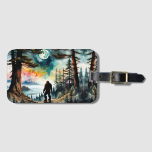 Sasquatch Standing on Ridge overlooking the Ocean Luggage Tag