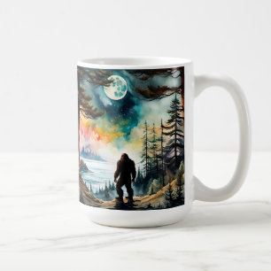 Sasquatch Standing under the Moonlight Coffee Mug