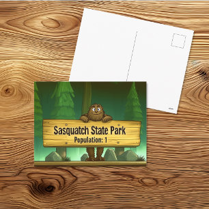 Sasquatch State Park Postcard – Funny Bigfoot