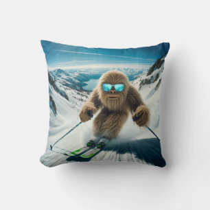 Sasquatch the Skier Cushion