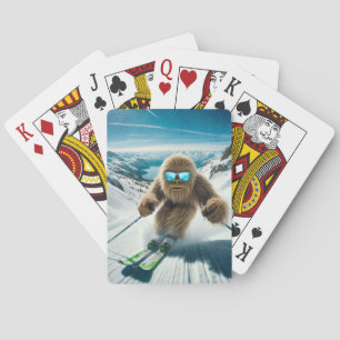 Sasquatch the Skier Playing Cards