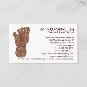 Sasquatch Track Bigfoot Fun Business Card
