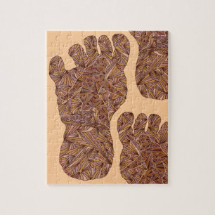 Sasquatch Track Bigfoot Fun Jigsaw Puzzle