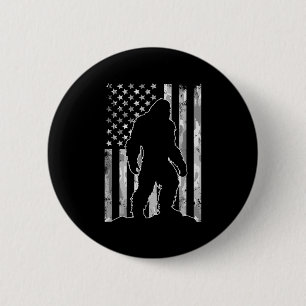 Sasquatch Usa Flag Patriotic Bigfoot 4th Of July 6 Cm Round Badge