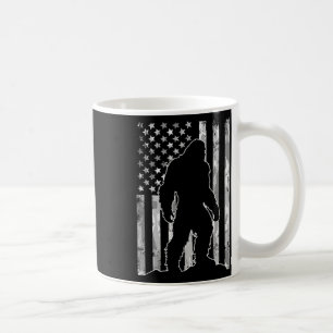 Sasquatch Usa Flag Patriotic Bigfoot 4th Of July Coffee Mug
