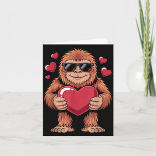 Sasquatch Valentine's Day - Bigfoot Heart Sungles  Card