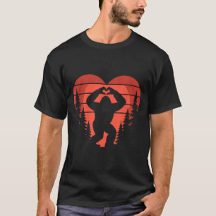 Sasquatch Valentine's Day - Bigfoot Heart Sungles T-Shirt