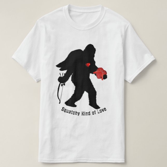 Sasquatch Valentine's Day T-Shirt (Design Front)
