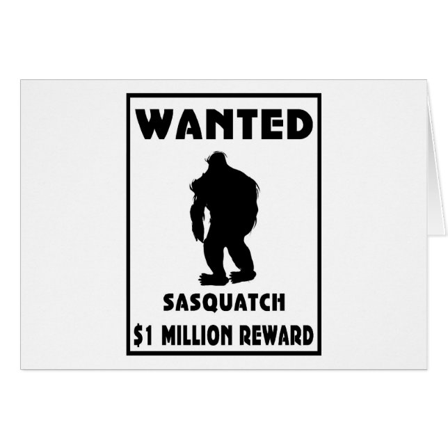 Sasquatch Wanted Poster (Front Horizontal)